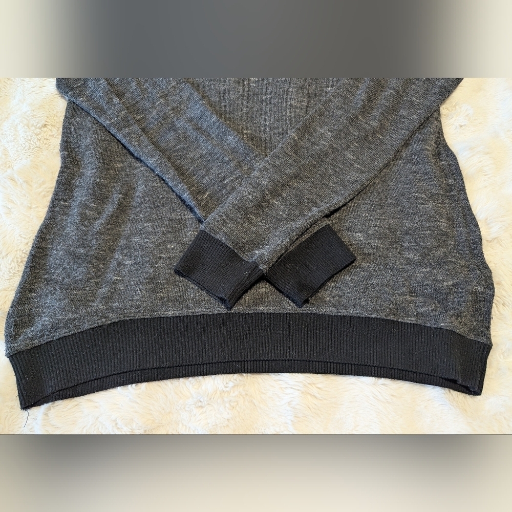 Aritzia wilfred Charcoal Heather Long Sleeve Sweater - Picture 3 of 5